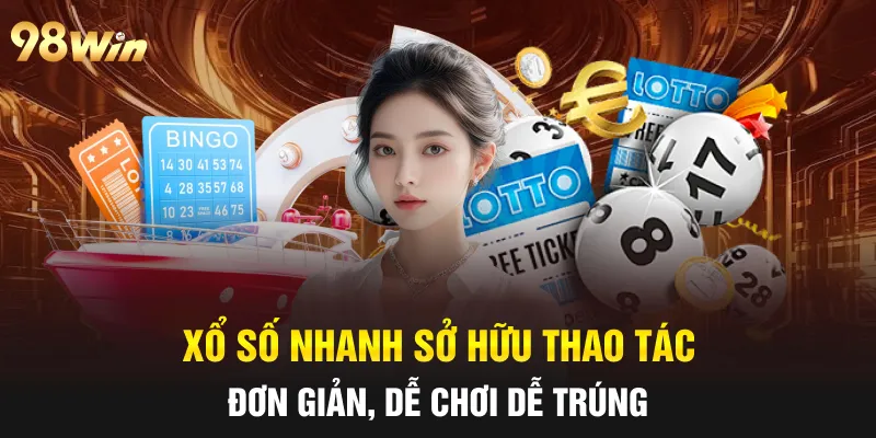 Xổ số nhanh sở hữu thao tác đơn giản, dễ chơi dễ trúng